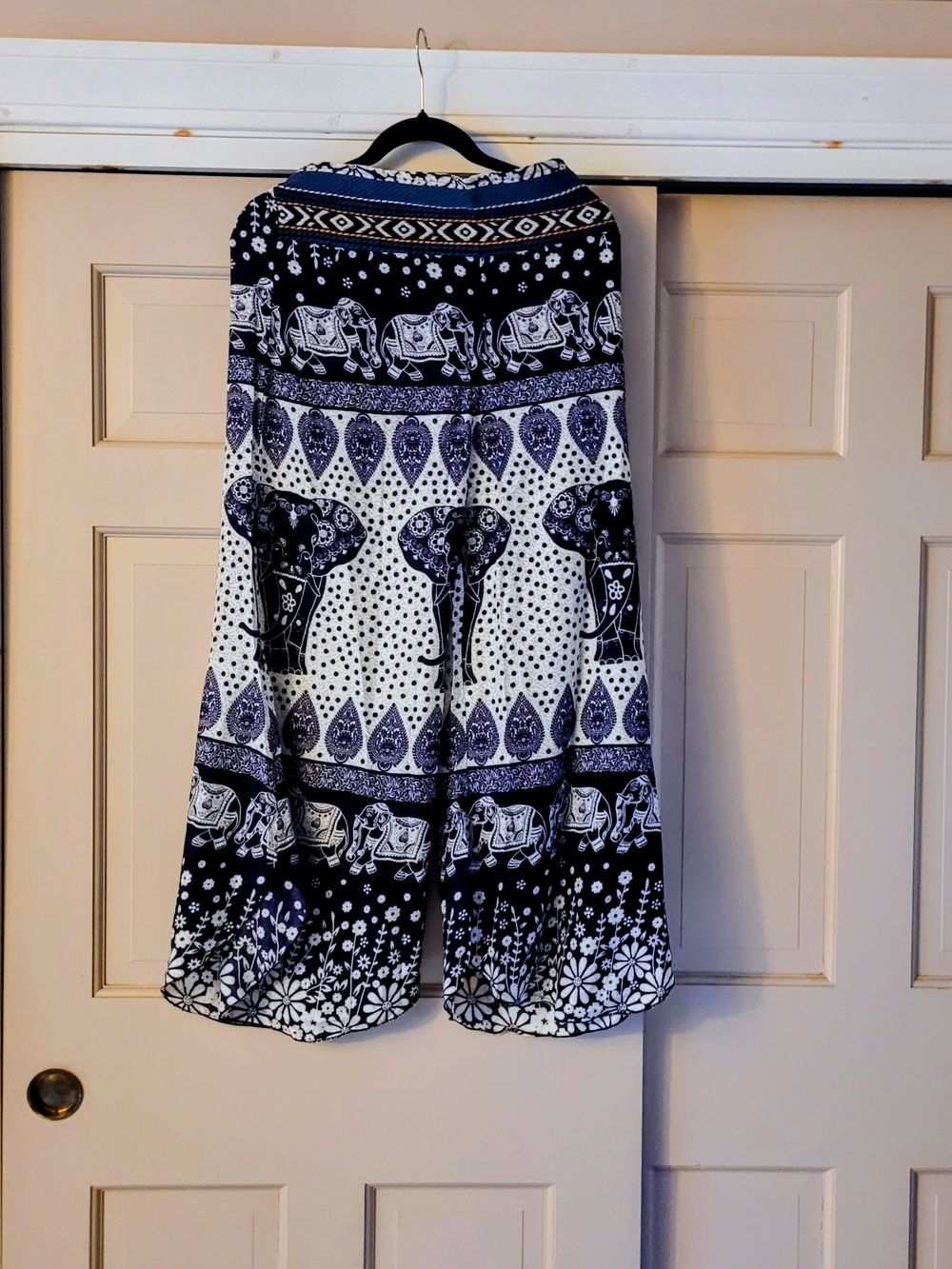 Boho Elephant Print Women’s Skirt - Navy  & White NWT ONE SIZE